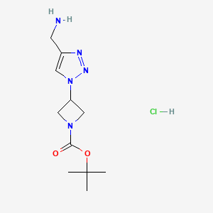 tert-butyl 3-[4-(aminomethyl)-1H-1,2,3-triazol-1-yl]azetidine-1-carboxylate hydrochloride