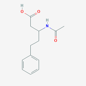 molecular formula C13H17NO3 B2403336 3-Acetamido-5-phenylpentanoic acid CAS No. 411211-80-8