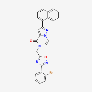 5-((3-(2-bromophenyl)-1,2,4-oxadiazol-5-yl)methyl)-2-(naphthalen-1-yl)pyrazolo[1,5-a]pyrazin-4(5H)-one