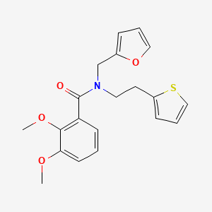 molecular formula C20H21NO4S B2403350 N-(furan-2-ylmethyl)-2,3-dimethoxy-N-(2-(thiophen-2-yl)ethyl)benzamide CAS No. 1396793-25-1