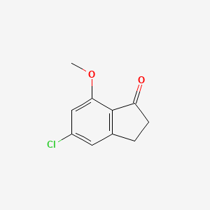 molecular formula C10H9ClO2 B2403353 5-Chloro-7-methoxy-indan-1-one CAS No. 1273676-14-4