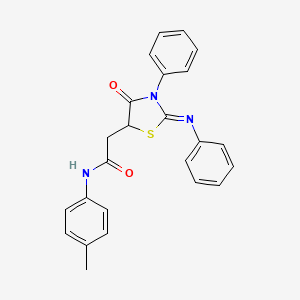 N-(4-methylphenyl)-2-[(2Z)-4-oxo-3-phenyl-2-(phenylimino)-1,3-thiazolidin-5-yl]acetamide