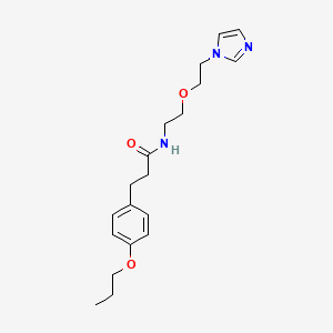 N-{2-[2-(1H-imidazol-1-yl)ethoxy]ethyl}-3-(4-propoxyphenyl)propanamide