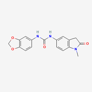 molecular formula C17H15N3O4 B2403376 1-(Benzo[d][1,3]dioxol-5-yl)-3-(1-methyl-2-oxoindolin-5-yl)urea CAS No. 1171518-76-5