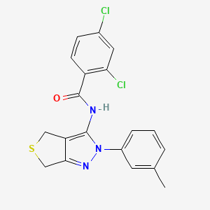 2,4-dichloro-N-(2-(m-tolyl)-4,6-dihydro-2H-thieno[3,4-c]pyrazol-3-yl)benzamide