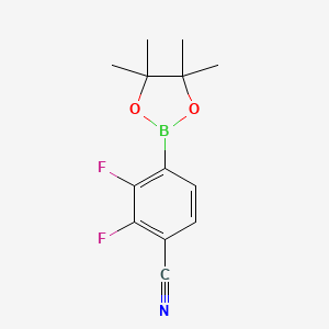 molecular formula C13H14BF2NO2 B2403379 2,3-Difluoro-4-(tétraméthyl-1,3,2-dioxaborolan-2-yl)benzonitrile CAS No. 2345641-33-8