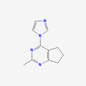 molecular formula C11H12N4 B2403386 4-(1H-imidazol-1-yl)-2-methyl-6,7-dihydro-5H-cyclopenta[d]pyrimidine CAS No. 2319805-64-4