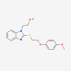 2-(2-([2-(4-Methoxyphenoxy)ethyl]thio)-1H-benzimidazol-1-yl)ethanol