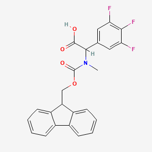 molecular formula C24H18F3NO4 B2403402 2-({[(9H-fluoren-9-yl)methoxy]carbonyl}(methyl)amino)-2-(3,4,5-trifluorophenyl)acetic acid CAS No. 1692111-81-1