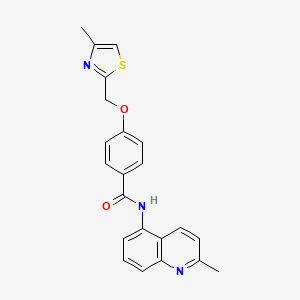 N-(2-methylquinolin-5-yl)-4-((4-methylthiazol-2-yl)methoxy)benzamide