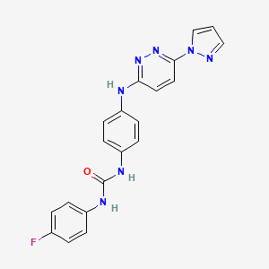 1-(4-((6-(1H-pyrazol-1-yl)pyridazin-3-yl)amino)phenyl)-3-(4-fluorophenyl)urea