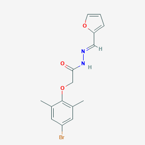 molecular formula C15H15BrN2O3 B240342 (4-Bromo-2,6-dimethyl-phenoxy)-acetic acid furan-2-ylmethylene-hydrazide 