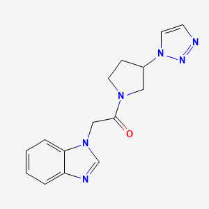 1-(3-(1H-1,2,3-triazol-1-yl)pyrrolidin-1-yl)-2-(1H-benzo[d]imidazol-1-yl)ethanone