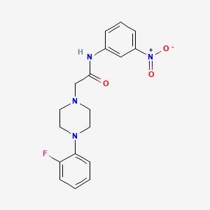 molecular formula C18H19FN4O3 B2403434 2-[4-(2-fluorophenyl)piperazino]-N-(3-nitrophenyl)acetamide CAS No. 329059-07-6