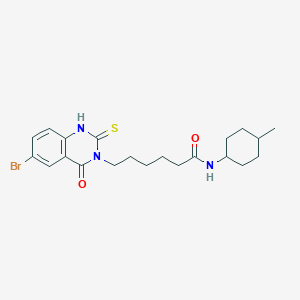 6-(6-bromo-4-oxo-2-thioxo-1,2-dihydroquinazolin-3(4H)-yl)-N-(4-methylcyclohexyl)hexanamide