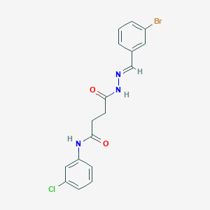 molecular formula C17H15BrClN3O2 B240344 3'-Chlorosuccinanilic acid N'-(3-bromobenzylidene)hydrazide 