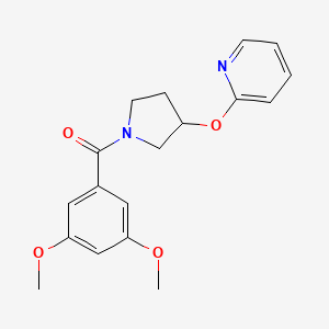 (3,5-Dimethoxyphenyl)(3-(pyridin-2-yloxy)pyrrolidin-1-yl)methanone