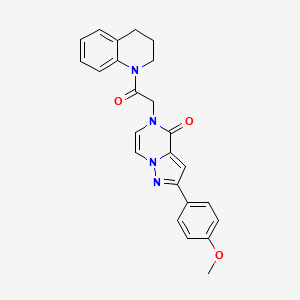 molecular formula C24H22N4O3 B2403448 5-(2-(3,4-dihydroquinolin-1(2H)-yl)-2-oxoethyl)-2-(4-methoxyphenyl)pyrazolo[1,5-a]pyrazin-4(5H)-one CAS No. 941876-29-5
