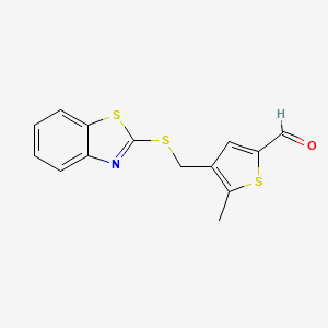 4-(Benzothiazol-2-ylthiomethyl)-5-methylthiophene-2-carbaldehyde