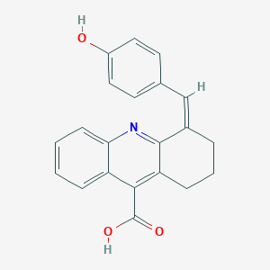 4-[(4-Hydroxyphenyl)methylidene]-1,2,3,4-tetrahydroacridine-9-carboxylic acid