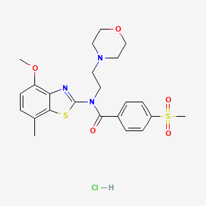 N-(4-methoxy-7-methylbenzo[d]thiazol-2-yl)-4-(methylsulfonyl)-N-(2-morpholinoethyl)benzamide hydrochloride