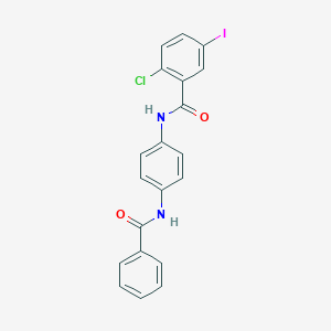 molecular formula C20H14ClIN2O2 B240346 N-[4-(benzoylamino)phenyl]-2-chloro-5-iodobenzamide 