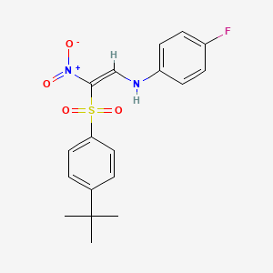 N-[(Z)-2-(4-tert-butylbenzenesulfonyl)-2-nitroethenyl]-4-fluoroaniline