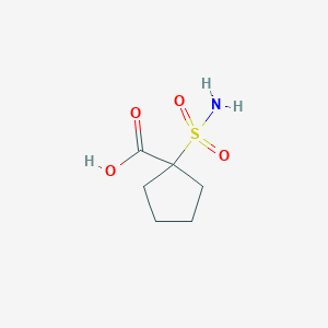 molecular formula C6H11NO4S B2403469 1-Sulfamoylcyclopentane-1-carboxylic acid CAS No. 2243512-46-9
