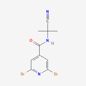 molecular formula C10H9Br2N3O B2403485 2,6-dibromo-N-(1-cyano-1-methylethyl)pyridine-4-carboxamide CAS No. 2094375-45-6