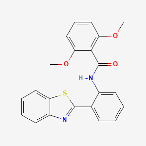 molecular formula C22H18N2O3S B2403486 N-[2-(1,3-benzothiazol-2-yl)phenyl]-2,6-dimethoxybenzamide CAS No. 477570-04-0