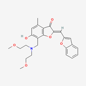 (2Z)-2-(1-benzofuran-2-ylmethylidene)-7-{[bis(2-methoxyethyl)amino]methyl}-6-hydroxy-4-methyl-1-benzofuran-3(2H)-one