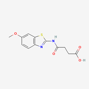 molecular formula C12H12N2O4S B2403495 N-(6-Methoxy-benzothiazol-2-yl)-succinamic acid CAS No. 92340-65-3