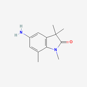 molecular formula C12H16N2O B2403496 5-Amino-1,3,3,7-tetramethylindolin-2-one CAS No. 1248566-31-5
