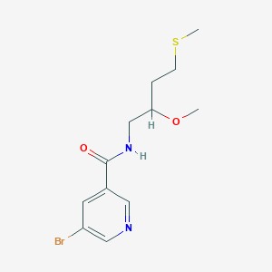 molecular formula C12H17BrN2O2S B2403497 5-Bromo-N-(2-methoxy-4-methylsulfanylbutyl)pyridine-3-carboxamide CAS No. 2310099-72-8