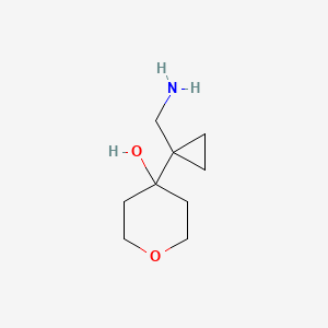 4-[1-(Aminomethyl)cyclopropyl]oxan-4-ol