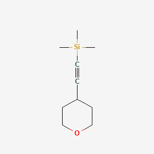 molecular formula C10H18OSi B2403507 Trimethyl(2-tetrahydropyran-4-ylethynyl)silane CAS No. 1604039-54-4