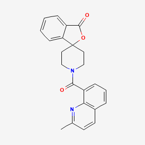 molecular formula C23H20N2O3 B2403512 1'-(2-Methylquinoline-8-carbonyl)spiro[2-benzofuran-3,4'-piperidine]-1-one CAS No. 1797642-13-7