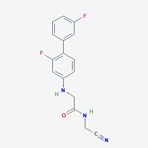molecular formula C16H13F2N3O B2403516 N-(cyanomethyl)-2-({2,3'-difluoro-[1,1'-biphenyl]-4-yl}amino)acetamide CAS No. 1797646-58-2