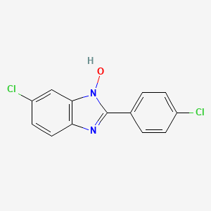 molecular formula C13H8Cl2N2O B2403523 6-Chloro-2-(4-chlorophenyl)-1-hydroxybenzimidazole CAS No. 338978-79-3