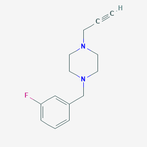 molecular formula C14H17FN2 B2403533 1-[(3-Fluorophenyl)methyl]-4-prop-2-ynylpiperazine CAS No. 2249091-61-8