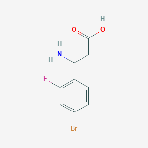 molecular formula C9H9BrFNO2 B2403547 3-Amino-3-(4-bromo-2-fluorophenyl)propanoic acid CAS No. 682804-39-3