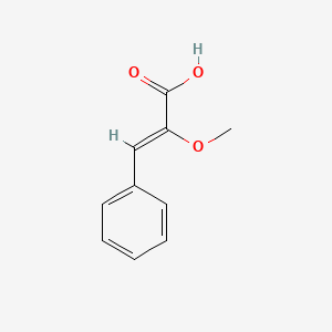 molecular formula C10H10O3 B2403556 2-Methoxy-3-phenylprop-2-enoic acid CAS No. 1081778-14-4; 372108-59-3