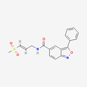 molecular formula C18H16N2O4S B2403557 N-[(2E)-3-methanesulfonylprop-2-en-1-yl]-3-phenyl-2,1-benzoxazole-5-carboxamide CAS No. 2097939-95-0