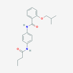molecular formula C21H26N2O3 B240356 N-[4-(butyrylamino)phenyl]-2-isobutoxybenzamide 