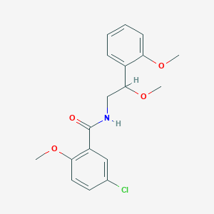 molecular formula C18H20ClNO4 B2403568 5-氯-2-甲氧基-N-(2-甲氧基-2-(2-甲氧基苯基)乙基)苯甲酰胺 CAS No. 1788558-17-7