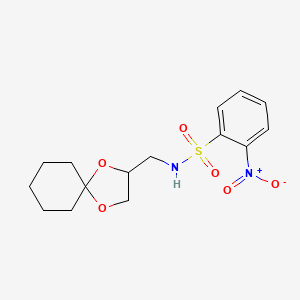 N-(1,4-dioxaspiro[4.5]decan-2-ylmethyl)-2-nitrobenzenesulfonamide