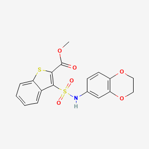 Methyl 3-(2,3-dihydro-1,4-benzodioxin-6-ylsulfamoyl)-1-benzothiophene-2-carboxylate