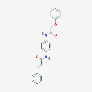 molecular formula C23H22N2O3 B240358 N-{4-[(phenoxyacetyl)amino]phenyl}-3-phenylpropanamide 