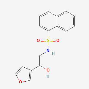 molecular formula C16H15NO4S B2403602 N-[2-(呋喃-3-基)-2-羟基乙基]萘-1-磺酰胺 CAS No. 1396809-88-3