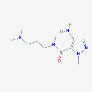 molecular formula C10H19N5O B2403616 4-Amino-N-[3-(dimethylamino)propyl]-1-methyl-1H-pyrazole-5-carboxamide CAS No. 1468862-19-2